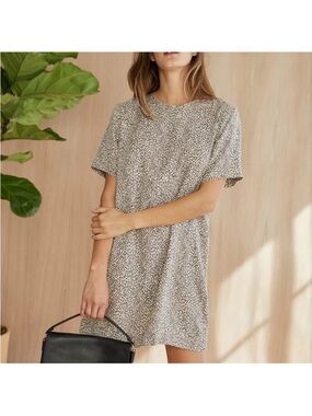 Jenni Kayne Leopard Print T-shirt Mini Dress